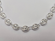 Load image into Gallery viewer, 925 Sterling Silver Puffed Anchor Mariner Chain Necklace Bracelet 7mm 7" to 18"
