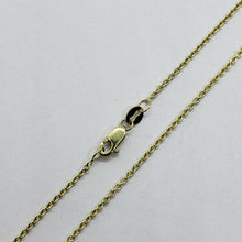 Load image into Gallery viewer, 14K Solid Yellow Gold Cable Link Chain Necklace Women Girl 1.3mm 16" 18" 20"
