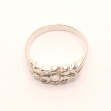 Load image into Gallery viewer, 925 Sterling Silver Diamond Cut Finish Nugget Ring Band 5/16 Inch Wide Size 5-13
