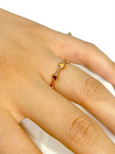 Load image into Gallery viewer, 14K Solid Gold Handmade Mini Hearts Ring Band

