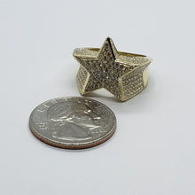 Load image into Gallery viewer, 10K Yellow Gold 20.5mm Big Star Shaped Ring Band for Men Size 9 -11

