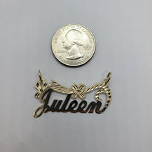 Load image into Gallery viewer, 14K Solid Yellow Gold Personalized/Custom Name Pendant with/out Singapore chain
