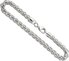 Load image into Gallery viewer, 925 Sterling Silver Spiga Wheat Chain Necklace Bracelet Men Women 5mm 7~30 inch

