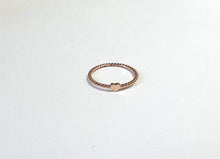 Load image into Gallery viewer, 14K Solid Gold Handmade Dainty Mini Heart Beaded Ring Band
