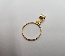 Load image into Gallery viewer, Sterling Silver &amp; Gold Filled Dime Bezel 18 mm Screw Top Coin Edge 10 Cent Coin
