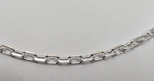 Load image into Gallery viewer, 925 Sterling Silver Beveled Boston Cable Link Chain Necklace 3.1mm 7" to 30"
