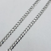 Load image into Gallery viewer, 14K White Gold Solid Cuban Curb Link Chain Necklace Bracelet 4mm  7"~30"
