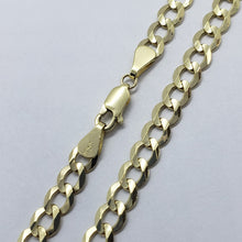 Load image into Gallery viewer, 10K Yellow Gold Solid Cuban Link Chain Curb Necklace Bracelet 5mm-10mm, 7"~30"
