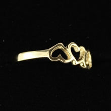 Load image into Gallery viewer, 14K Yellow Gold Love Heart Beautiful Ring for Women Girl Wedding Gift Sizes 5-13
