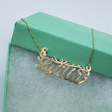 Load image into Gallery viewer, Authentic 10K Solid Yellow Gold Handmade Personalized Custom Name Pendant

