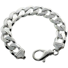 Load image into Gallery viewer, 925 Sterling Silver Thick Beveled Curb Cuban Link Chain Necklace 15.4mm 8"-28"
