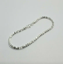 Load image into Gallery viewer, Sterling Silver Sparkle Rock Chain Necklaces &amp; Bracelets 2.5mm Diamond Cut 7-24"
