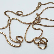 Load image into Gallery viewer, 14K Solid Rose Gold Franco Chain Necklace For Women 1mm Size 16" ~ 24"
