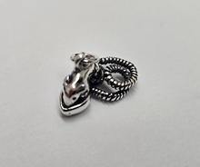 Load image into Gallery viewer, 925 Sterling Silver Eating Opossum Charm Pendant Antique Finish 3/4 (19mm) Inch
