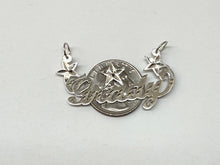 Load image into Gallery viewer, 925 Sterling Silver Personalized Custom Name Diamond Cut Pendant Charm Stars

