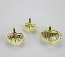 Load image into Gallery viewer, 10K Yellow Gold Heart Pendant CZ Luxurious Girl Woman Size Small Medium Large
