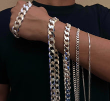Load image into Gallery viewer, .925 Sterling Silver Cuban Curb Link Chain Necklace 1mm~13mm Men Women 16"~40"
