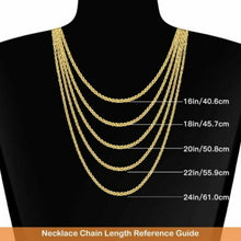 Load image into Gallery viewer, 14K White Gold Solid Cuban Curb Link Chain Necklace Bracelet 6mm 7"~30"
