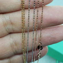 Load image into Gallery viewer, Authentic 14k Solid Gold Stamped Bead Chain Necklace 3 Color 1mm / 16" 18" 20"
