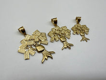 Load image into Gallery viewer, 10K Solid Yellow Gold Lucky Money Bag Tree Pendant 3 Sizes
