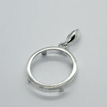 Load image into Gallery viewer, Sterling Silver Dime Bezel 18 mm Coins Prong Back Square Edge 10 Cent No Coin

