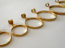 Load image into Gallery viewer, Authentic 14k Gold Filled Screw Top Bezel with Coin Edge 6 Sizes
