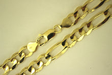 Load image into Gallery viewer, 14K SOLID GOLD FIGARO LINK CHAIN NECKLACE BRACELET FOR MEN WOMEN 2.5~8.5mm 7~30"
