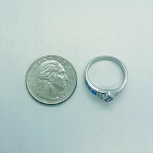 Load image into Gallery viewer, Sterling Silver Marquise Amethyst CZ Synthetic Opal Ring
