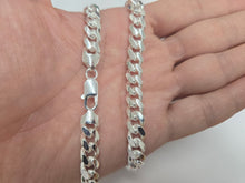 Load image into Gallery viewer, 925 Sterling Silver Rhodium Domed Surface Miami Cuban Link Chain 8.3mm 9" to 30"
