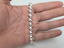 Load image into Gallery viewer, 925 Sterling Silver Thick San Marco Necklace Bracelet Women 10mm 8" to 20"
