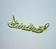 Load image into Gallery viewer, 10K Solid Yellow Gold Handmade Personalized Diamond Cut Name Pendant w/out Rolo
