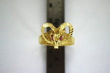 Load image into Gallery viewer, 10K Authentic Gold Ram Ring Size 6 ~ 13 for Men Women
