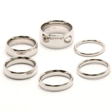 Load image into Gallery viewer, Stainless Steel Plain Domed High Polish Wedding Thumb/Toe Ring Band 2-10mm
