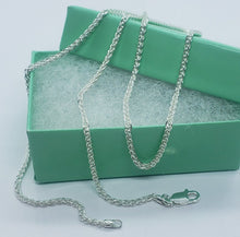 Load image into Gallery viewer, 925 Sterling Silver Spiga Wheat Chain Necklace Bracelet 2.5mm Length 7" to 30"
