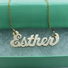 Load image into Gallery viewer, 14K Solid Yellow Gold Handmade Personalized/Custom Name Pendant with/out chain
