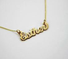 Load image into Gallery viewer, 10K Solid Yellow Gold Handmade Personalized/Custom Name Pendant with/out chain
