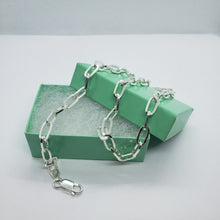 Load image into Gallery viewer, 925 Sterling Silver Paperclip Chain Necklace Bracelet 5.5 mm Sizes 7-30 inch

