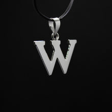 Load image into Gallery viewer, 925 Sterling Silver Alphabet Initial Pendant Plain Slab Serif Upper Case Letter
