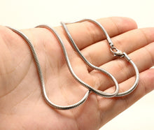 Load image into Gallery viewer, Stainless Steel Snake Chain Necklace 1/16 Inch Wide, Sizes 18-30 Inches
