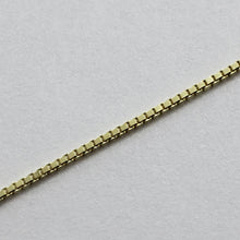 Load image into Gallery viewer, Solid 10K Yellow Gold Box Chain Necklace for Women Girl 0.6 mm Width 16" Long
