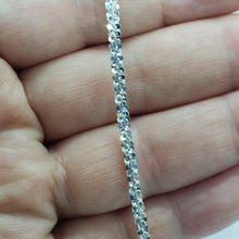 Load image into Gallery viewer, Sterling Silver Sparkle Rock Chain Necklaces &amp; Bracelets 2.5mm Diamond Cut 7-24"
