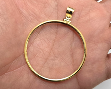 Load image into Gallery viewer, Gold Filled SILVER EAGLE Bezel 40.7mm Screw Top Coin Edge 1 oz Coin NOT Included
