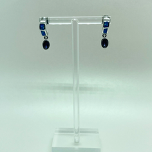 Load image into Gallery viewer, Sterling Silver Synthetic Opal Stud Earrings With Oval Shape
