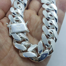 Load image into Gallery viewer, Sterling Silver Miami Cuban Link Chain Domed Surface Thick Bracelet 18mm 8" 9"
