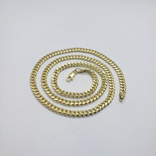 Load image into Gallery viewer, 14K Hollow Yellow Gold Miami Cuban Link Chain Necklace Bracelet 4.5mm 7"~30"
