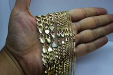 Load image into Gallery viewer, 10K Solid Gold Yellow Cuban Link Chain Bracelet Men Women 1.8mm - 8mm 7" ~ 30"
