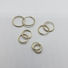 Load image into Gallery viewer, 14K Yellow White Rose Gold Hoop Round Tube Endless Backing Earrings 1.2mm Wide
