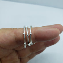 Load image into Gallery viewer, Sterling Silver Snake Chain Station Necklaces Bracelets Italy 1mm, Size 7"-30"

