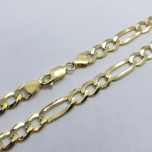 Load image into Gallery viewer, Authentic 14K Solid Gold Figaro Link Chain Men Women 7mm~8.5mm Necklace 7"~30"
