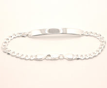Load image into Gallery viewer, 925 Sterling Silver Personalized Custom Engraved Curb Link ID Bracelet 5mm Wide
